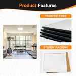 Delma Frameless Mirror Tiles 20"x20"x4 Pcs Wall Mounted, Shatter Resistant Full Length Tempered Glass Panels for Home Gym Bathroom Bedroom & Living Room Decor