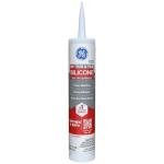 GE Silicone Caulk for Tub & Tile Kitchen & Bath, Clear, 10 fl oz Cartridge, 1 Pack - 100% Waterproof Silicone Sealant, Excellent Flexibility, Shrink & Crack Proof