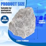 Tandefio 24 Pack Oolitic Limestone 1" Limestone Rock Sedimentary Rock Specimens for Aquarium Experiment Back to School Science Classrooms Class Teaching Aid, Ages 8 up