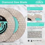 LEKOMESH Tile Blade 4.5"/115mm Diamond Saw Blade Hexagon Design for Cutting and Grinding Granite Marble Ceramic Porcelain Tile,Arbor 7/8"-5/8"