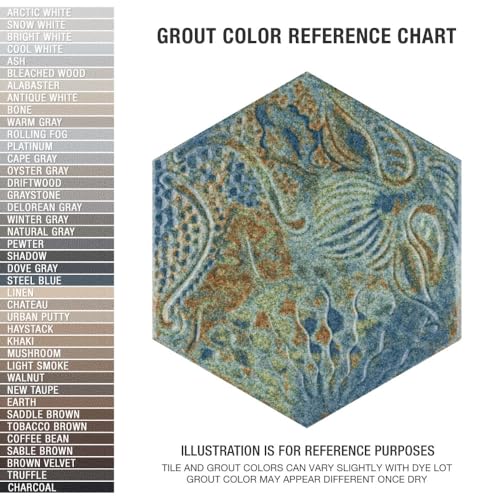 Gaudi React Hex Ocean Porcelain Shower Tile