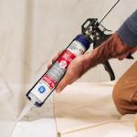 GE Silicone Caulk for Tub & Tile Kitchen & Bath, Clear, 10 fl oz Cartridge, 1 Pack - 100% Waterproof Silicone Sealant, Excellent Flexibility, Shrink & Crack Proof