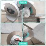 LEKOMESH Tile Blade 4.5"/115mm Diamond Saw Blade Hexagon Design for Cutting and Grinding Granite Marble Ceramic Porcelain Tile,Arbor 7/8"-5/8"