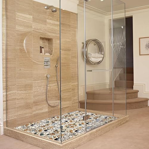 Beige Tan Brown Pebble Mosaic Tile Sheets
