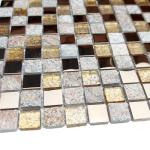 Gray Stone and Rose Gold Shower Floor Tile