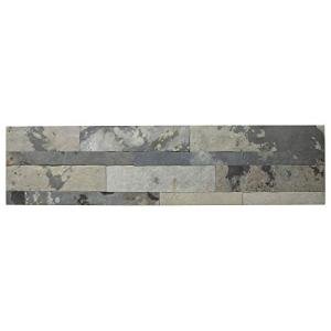 Aspect Peel and Stick Stone Overlay Kitchen Backsplash - Medley Slate (5.9" x 23.6" x 1/8" Panel - Approx. 1 sq ft) - Easy DIY Tile Backsplash