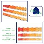 VerzTile Mosaic Tiles for Crafts - Petal Shaped Ceramic Tile Craft Hobbies & Art Projects 39 Color Options Endless Creativity DIY Design (Red & Oranges Mix)