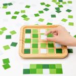 Quancru 121 Pcs Bulk Glass Mosaic Tiles 1 inch Crystal Small Mosaic Tiles Modern Interior Wall Tiles DIY Jigsaw Bathroom Mosaic Backsplash (Green Series)