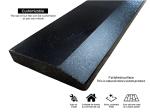 Tenedos Single Hollywood One High Beveled Absolute Black Marble Doorway Granite Floor Threshold Tile (Marble Saddle) Polished, Maintenance Free, Stain Resistant - (4" x 36")