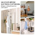 warlve Suction Cup Hooks for Shower - Reusable No-Drill Mounting - Hooks for Towels, Robes & Loofah on Metal, Glass, Mirrors, Tile & Smooth Non-Porous Surfaces (4, Chrome Polished)