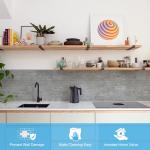 V-MOZZA Tile 100 Pieces Peel and Stick Backsplash Tiles, 3" x 6" PVC Subway Tile, Dark Slate Stick on Backsplash Tiles for Kitchen/Bathroom/Fireplace/Laundry/Camper