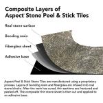Aspect Peel and Stick Stone Overlay Kitchen Backsplash - Medley Slate (5.9" x 23.6" x 1/8" Panel - Approx. 1 sq ft) - Easy DIY Tile Backsplash
