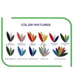 VerzTile Mosaic Tiles for Crafts - Petal Shaped Ceramic Tile Craft Hobbies & Art Projects 39 Color Options Endless Creativity DIY Design (Red & Oranges Mix)