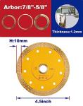 OSTEK 5Pcs/Box 4.5" Porcelain Tile Blade Super Thin Diamond Blade for Granite Marble Porcelain Ceramic Tiles