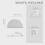 VIVELDA Large Bulletin Board Kit 48x36- Minimalist Wall Art to Replace Your Old Cork Boards for Walls for Office Decor - 24-Pack Semi-Circle Felt Wall Tiles for Home Office Décor (Limestone)