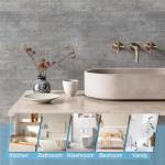 V-MOZZA Tile 100 Pieces Peel and Stick Backsplash Tiles, 3" x 6" PVC Subway Tile, Dark Slate Stick on Backsplash Tiles for Kitchen/Bathroom/Fireplace/Laundry/Camper