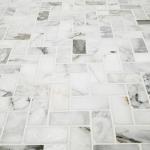 MSI Calacatta Cressa Herringbone Honed Marble Tile for Kitchen Backsplash, Wall Tile for Bathroom, Accent Wall Tile, and Shower Wall Tile, Mesh-Mounted Mosaic Tile, 11.61 x 11.61, White, 10 Piece