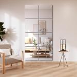 Delma Home Gym Mirrors, 12'' x 12'' Glass Mirror Tiles (8 PCS), Square Large Wall Mirror for Home Gym, Bedroom, Door,Bathroom, Frameless Mirror Sets