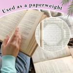 Seajan 2 Pcs Glass Paperweight Clear Glass Tiles Paperweight Decorative Block for Home Decor Crafts Projects Ornaments Book (Octagon)