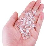 HAUTOCO 200pcs 10mm Glass Cabochons Round Clear Cabochons Dome Tiles for Earring Necklace Pendant Ring Keychain DIY Craft Jewelry Making