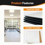 Delma Home Gym Mirrors, 12'' x 12'' Glass Mirror Tiles (8 PCS), Square Large Wall Mirror for Home Gym, Bedroom, Door,Bathroom, Frameless Mirror Sets