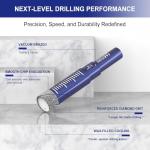 6 Pcs Diamond Drill Bit Set for Porcelain, Tile, Ceramic, Pots, Glass, Granite, Concrete, Masonry, Stone, Premium Industrial Diamond Grit, Drill Bits for Efficient Precise Drilling