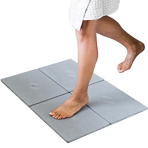 Large Quick-Drying Slate Bath Mat with Non-Slip Surface