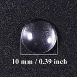 HAUTOCO 200pcs 10mm Glass Cabochons Round Clear Cabochons Dome Tiles for Earring Necklace Pendant Ring Keychain DIY Craft Jewelry Making