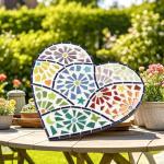 Youway Style Iridescent Cream Glass Mosaic Tiles for Crafs Bulk,200g Broken Stained Glass Pieces for Crafts DIY Mosaic Art Decor