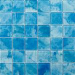 Hand-Painted Ice Blue Glass Mosaic Tile 12x12 Inch – 8 Sheets UV-Resistant & Scratch-Proof for Pool, Kitchen Backsplash, Bathroom Shower, Spa, Fountain – Waterproof Polished Modern Tile.