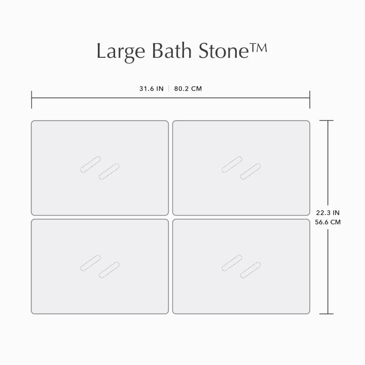 Large Quick-Drying Slate Bath Mat with Non-Slip Surface