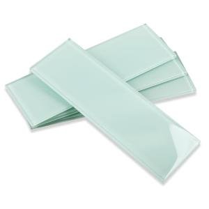 Light Green 4x12 Inch Glass Subway Tiles