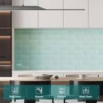 Light Green 4x12 Inch Glass Subway Tiles