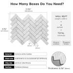 Carrara White Marble Mosaic Herringbone Tile Pack
