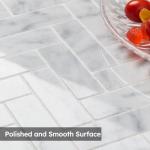 Carrara White Marble Mosaic Herringbone Tile Pack