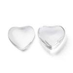 Craftdady 200Pcs Clear Glass Heart Cabochons 12x12mm Flat Back Transparent Dome Tile Cabochons for Photo Jewelry Making