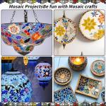 3200 Pcs Mosaic Tiles, Glass Mosaic Tiles for Crafts Bulk, Assorted Color Stained Mosaic Glass Pieces, Mosaic Supplies for Home Decoration, Art Crafts, DIY Projects, Opaque