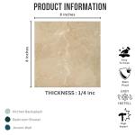 Tenedos Soft Beige 8x8 Matte Porcelain Tile