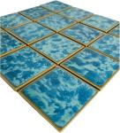 Tenedos Ocean Green Jellyfish 2x2 Square Porcelain Mosaic Tile for Pool Kitchen Backsplash Bathroom Shower Floor Wall Accent Durable Water Resistant (1 Sheet)