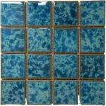 Tenedos Ocean Green Jellyfish 2x2 Square Porcelain Mosaic Tile for Pool Kitchen Backsplash Bathroom Shower Floor Wall Accent Durable Water Resistant (1 Sheet)