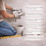 White Ceramic Shower Floor Tile 2.5" x 8