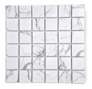 Satori Statuario White Grey Square Matte Tile