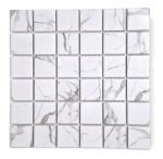 Satori Statuario White Grey Square Matte Tile