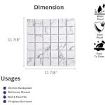 Satori Statuario White Grey Square Matte Tile