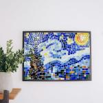 Iridescent Square Glass Mosaic Tiles for DIY Projects