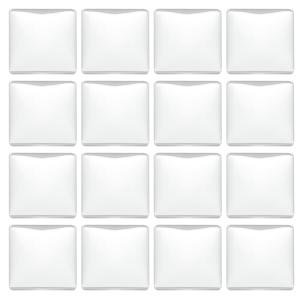 Transparent Glass Cabochons - 60 Pcs, 12mm Square