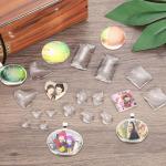 Transparent Glass Cabochons - 60 Pcs, 12mm Square