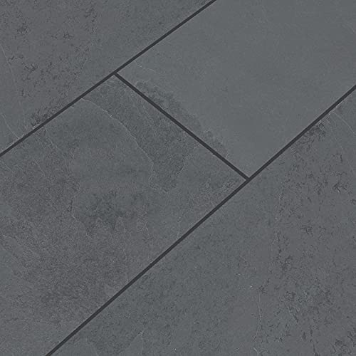 Montauk Black 12x4 Inch Slate Subway Tile