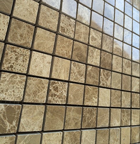 Premium Emperador Light Brown 1x1 Marble Mosaic Tile