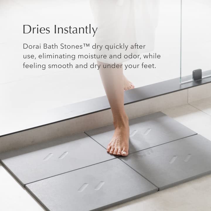 Large Quick-Drying Slate Bath Mat with Non-Slip Surface